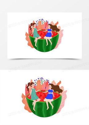 人物吃瓜画,跟随人物吃瓜,探寻生活百态